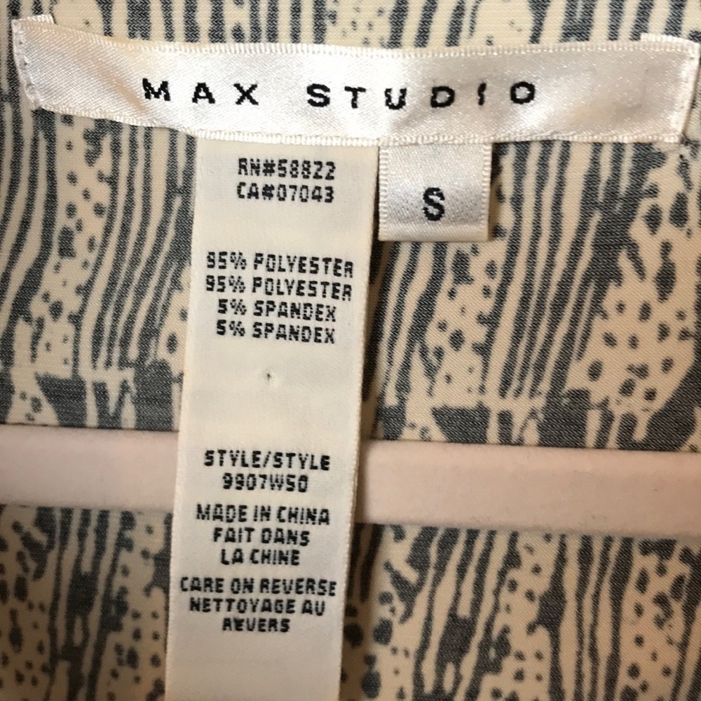 Cream Multi Max Studio Dress Sz S - Picture 5 of 5